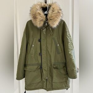 ZARA SRPLS NYLON MILITARY INSPIRED COAT